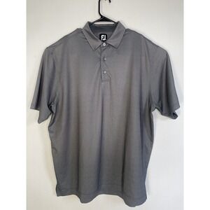 FOOTJOY Mens Golf Polo Sz 2xl Performance Gray Cotton /polyester Blend